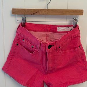 Rag & Bone Pink Denim Shorts